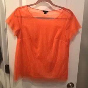 Ann Taylor Coral sheer top- last chance! $5